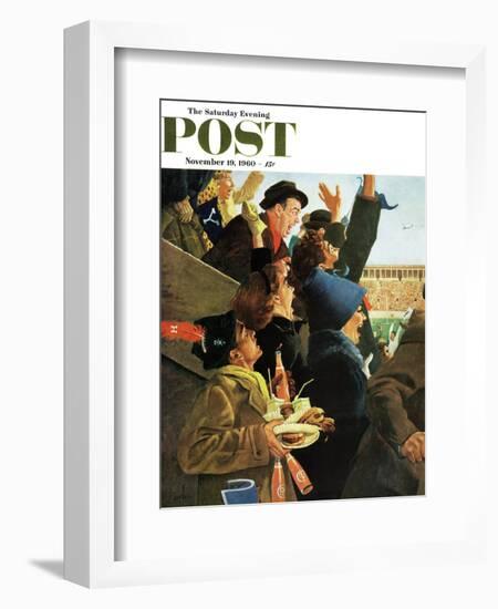 "Yale vs. Harvard," Saturday Evening Post Cover, November 19, 1960-George Hughes-Framed Giclee Print