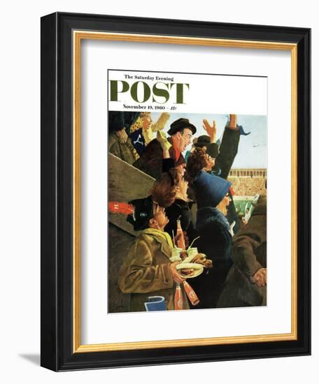 "Yale vs. Harvard," Saturday Evening Post Cover, November 19, 1960-George Hughes-Framed Giclee Print