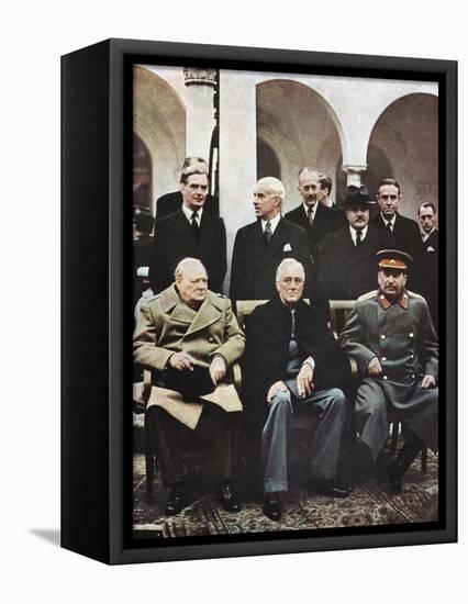 Yalta Conference of Allied Leaders, World War II, 4-11 February 1945-null-Framed Premier Image Canvas