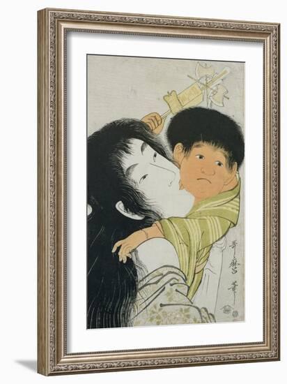 Yama-Uba and Kintoki-Kitagawa Utamaro-Framed Giclee Print