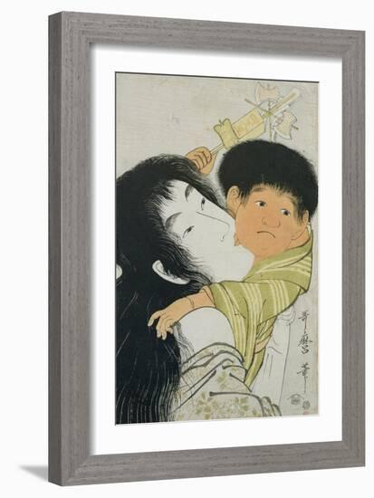 Yama-Uba and Kintoki-Kitagawa Utamaro-Framed Giclee Print