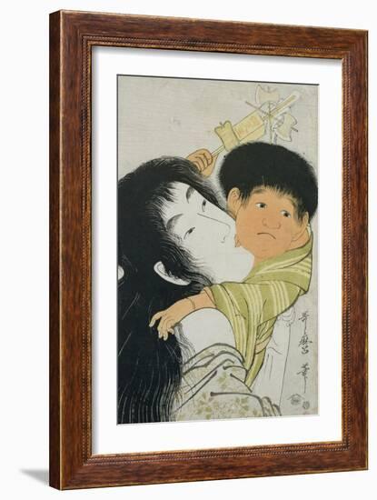 Yama-Uba and Kintoki-Kitagawa Utamaro-Framed Giclee Print