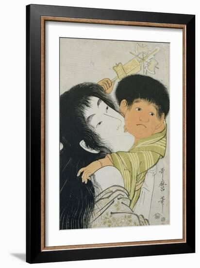 Yama-Uba and Kintoki-Kitagawa Utamaro-Framed Giclee Print