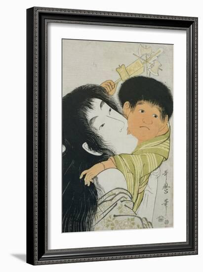 Yama-Uba and Kintoki-Kitagawa Utamaro-Framed Giclee Print