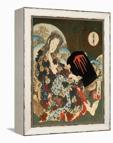 Yama-Uba with Kintaro, 1840S-Totoya Hokkei-Framed Premier Image Canvas