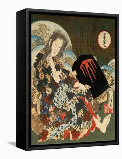 Yama-Uba with Kintaro, 1840S-Totoya Hokkei-Framed Premier Image Canvas