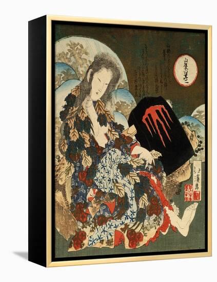 Yama-Uba with Kintaro, 1840S-Totoya Hokkei-Framed Premier Image Canvas