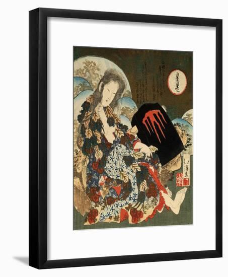 Yama-Uba with Kintaro, 1840S-Totoya Hokkei-Framed Giclee Print