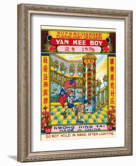 Yan Kee Boy Supercharged Flashlight Crackers-null-Framed Art Print