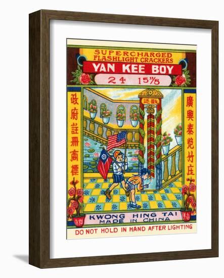 Yan Kee Boy Supercharged Flashlight Crackers-null-Framed Art Print