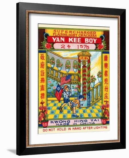 Yan Kee Boy Supercharged Flashlight Crackers-null-Framed Art Print