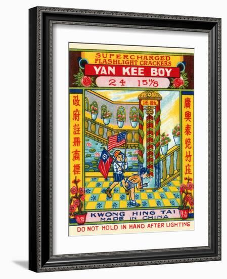 Yan Kee Boy Supercharged Flashlight Crackers-null-Framed Art Print