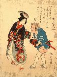 Fugu No Bijin to Kurage No Tomo-Yanagawa Shigenobu-Framed Giclee Print