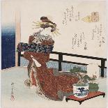 Te-Ike No Hana 'Hand-Picked Flower'-Yanagawa Shigenobu II-Mounted Giclee Print