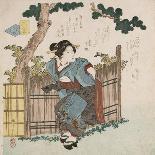 Te-Ike No Hana 'Hand-Picked Flower'-Yanagawa Shigenobu II-Mounted Giclee Print