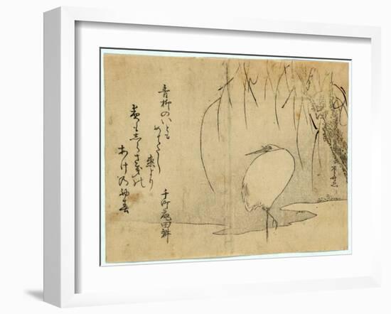 Yanagi Ni Shirasagi-Ryuryukyo Shinsai-Framed Giclee Print