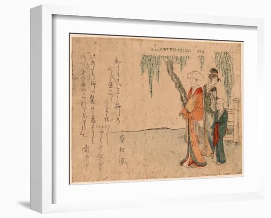Yanagi No Sita No Bijin-Kubo Shunman-Framed Giclee Print