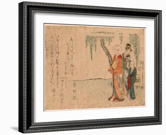 Yanagi No Sita No Bijin-Kubo Shunman-Framed Giclee Print