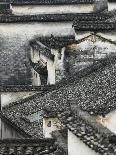 Birds on tiled roof in Xidi, China-Yang Liu-Framed Photographic Print