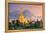 Yangon, Myanmar View of Shwedagon Pagoda at Dusk-Sean Pavone-Framed Premier Image Canvas