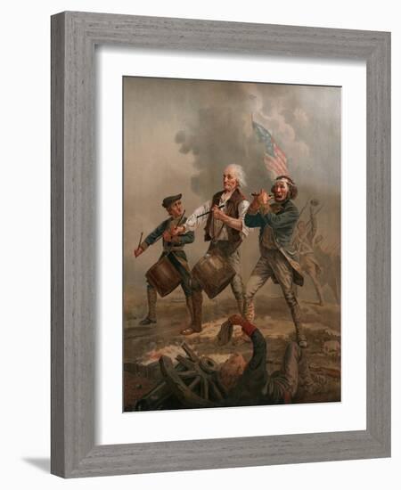 Yankee Doodle 1776 by Archibald M. Willard-Fine Art-Framed Photographic Print