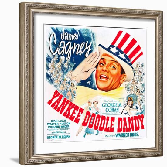 Yankee Doodle Dandy, US poster, James Cagney, 1942-null-Framed Premium Giclee Print