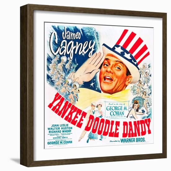 Yankee Doodle Dandy, US poster, James Cagney, 1942-null-Framed Art Print