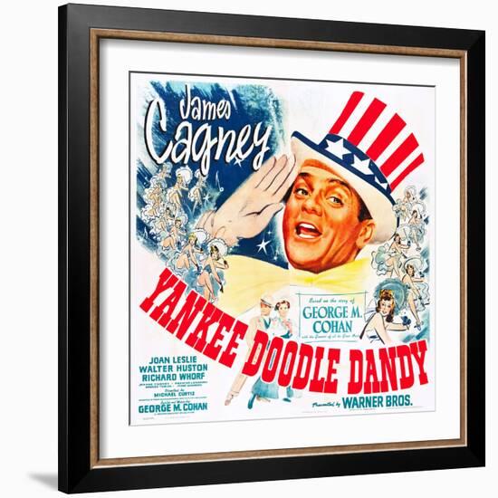 Yankee Doodle Dandy, US poster, James Cagney, 1942-null-Framed Art Print