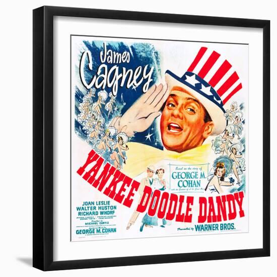 Yankee Doodle Dandy, US poster, James Cagney, 1942-null-Framed Art Print