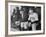 Yankee Great Joe Dimaggio Sitting in Dugout, Watching Game. Yankees Vs. Brooklyn Dodgers-Carl Mydans-Framed Premium Photographic Print