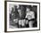 Yankee Great Joe Dimaggio Sitting in Dugout, Watching Game. Yankees Vs. Brooklyn Dodgers-Carl Mydans-Framed Premium Photographic Print