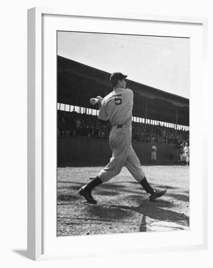 Yankee's Joe Dimaggio at Bat-Carl Mydans-Framed Premium Photographic Print