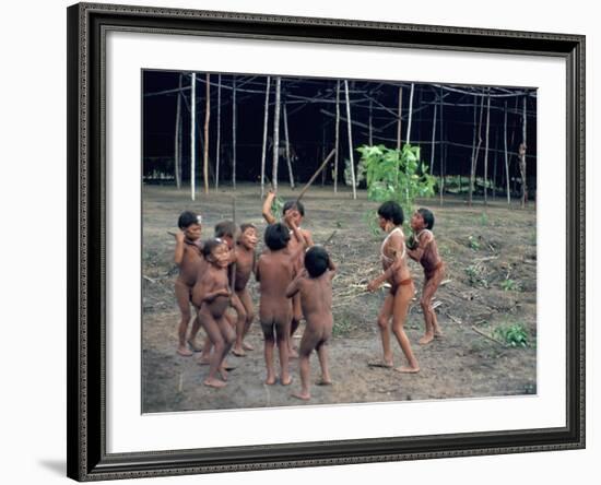 Yanomami Children, Brazil, South America-Robin Hanbury-tenison-Framed Photographic Print