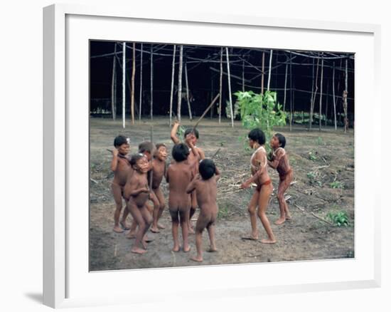 Yanomami Children, Brazil, South America-Robin Hanbury-tenison-Framed Photographic Print