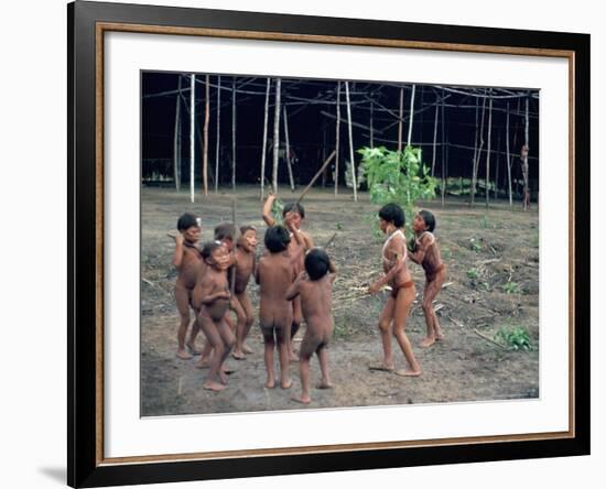 Yanomami Children, Brazil, South America-Robin Hanbury-tenison-Framed Photographic Print