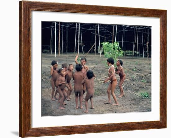 Yanomami Children, Brazil, South America-Robin Hanbury-tenison-Framed Photographic Print