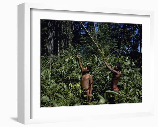 Yanomami Indian Hunters, Amazonas, Venezuela-null-Framed Photographic Print