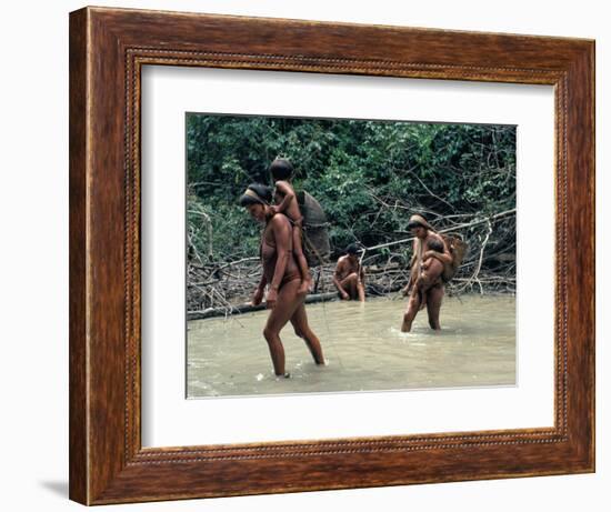 Yanomami Indians Fishing, Brazil, South America-Robin Hanbury-tenison-Framed Photographic Print