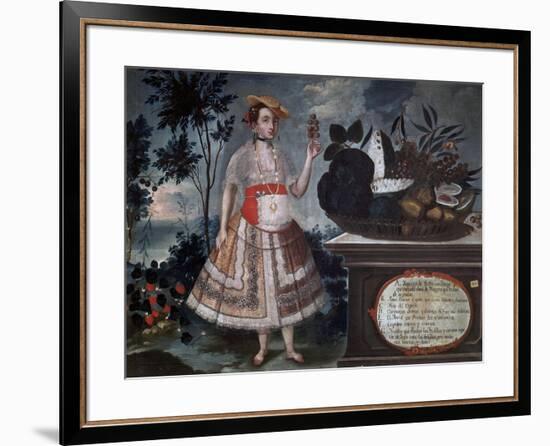 Yapanga Woman from Quito Dressed for Public Life, 1783-Vicente Alban-Framed Giclee Print