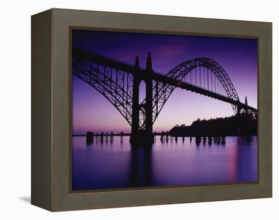 Yaquina Bay Bridge, Newport, Oregon, USA-null-Framed Premier Image Canvas