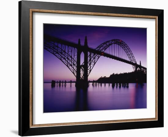 Yaquina Bay Bridge, Newport, Oregon, USA-null-Framed Photographic Print