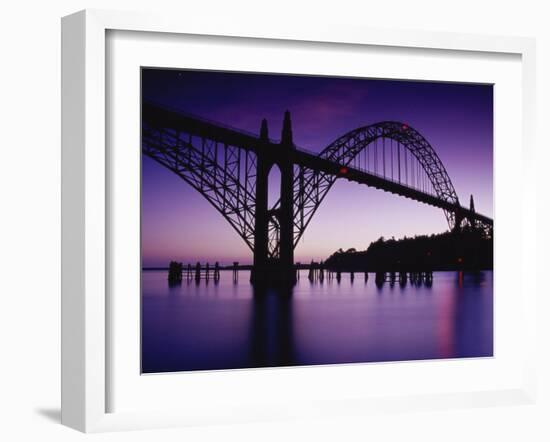 Yaquina Bay Bridge, Newport, Oregon, USA-null-Framed Photographic Print