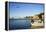 Yaquina Bay Harbor. Newport, OR-Justin Bailie-Framed Premier Image Canvas