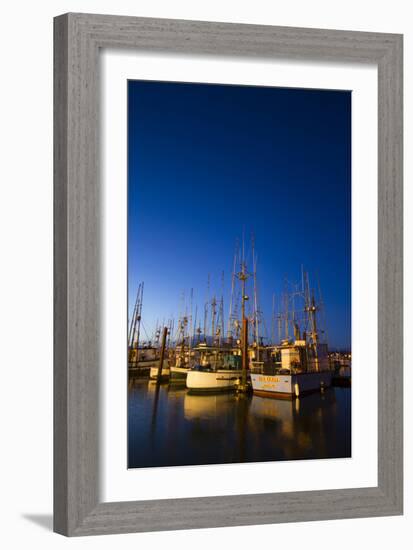 Yaquina Bay Harbor. Newport, OR-Justin Bailie-Framed Photographic Print