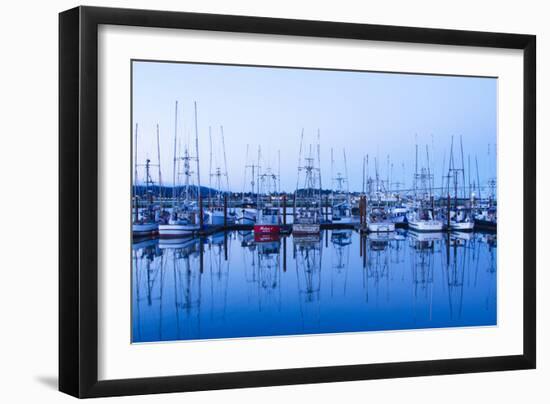 Yaquina Bay Harbor, Newport, OR-Justin Bailie-Framed Photographic Print
