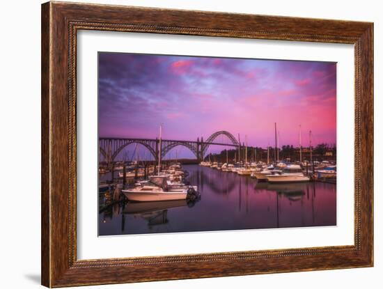 Yaquina Bay Sunrise-Darren White Photography-Framed Photographic Print