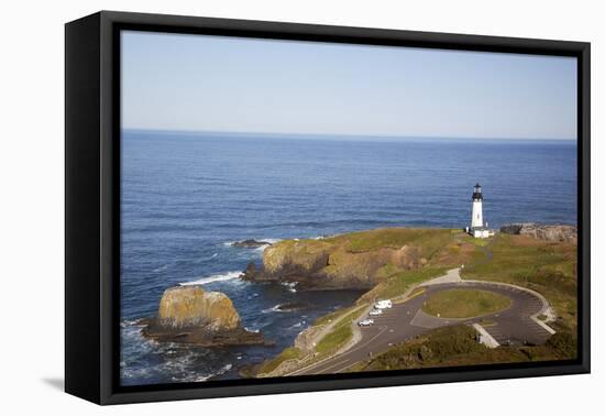 Yaquina Head Lighthouse, 1873, Newport, Oregon, USA-Jamie & Judy Wild-Framed Premier Image Canvas