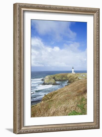 Yaquina Head Lighthouse, Oregon Coast-Justin Bailie-Framed Photographic Print