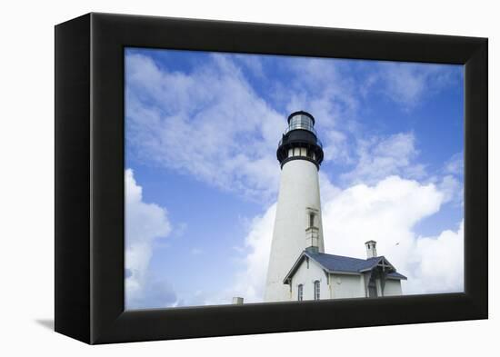 Yaquina Head Lighthouse, Oregon Coast-Justin Bailie-Framed Premier Image Canvas