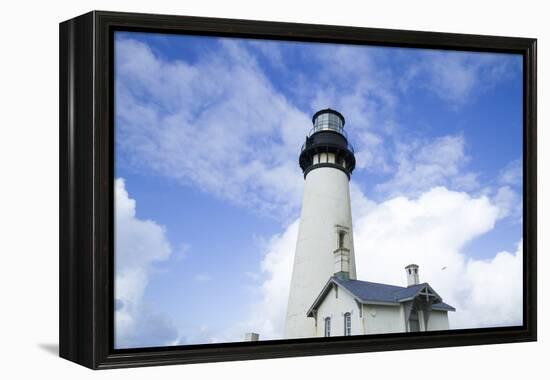 Yaquina Head Lighthouse, Oregon Coast-Justin Bailie-Framed Premier Image Canvas